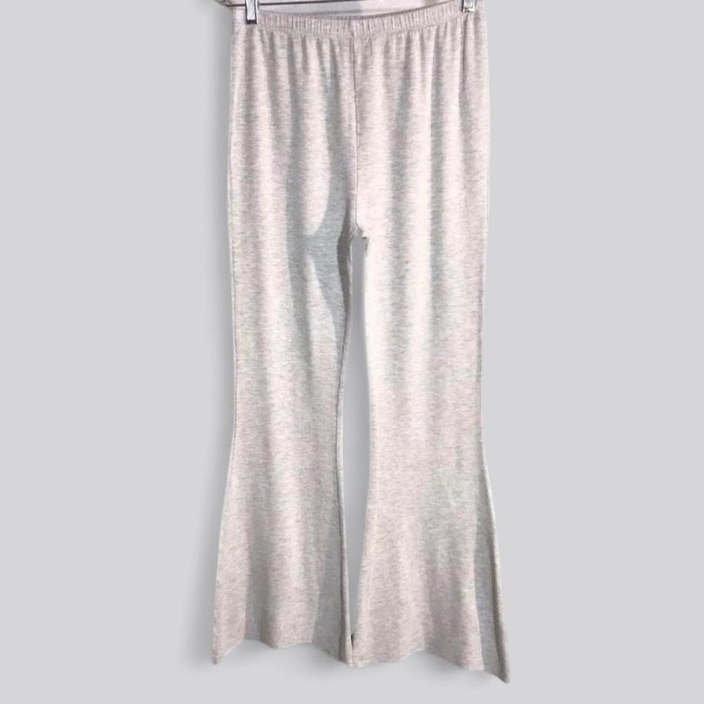Forever 21 Raw cut flare fleece lined sweatpants Lounge Pant Gray Modal S/M